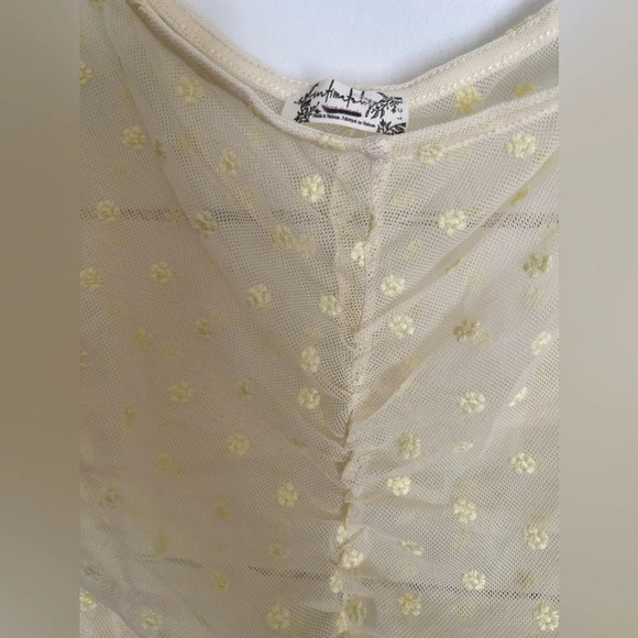 Free people layering mesh top with daisys on it nwot - Picture 5 of 5